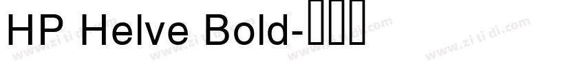 HP Helve Bold字体转换